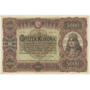 Hungary, 5.000 Korona 1920