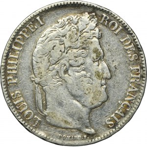 France, Louis Philippe I, 5 Francs Rouen 1835 B