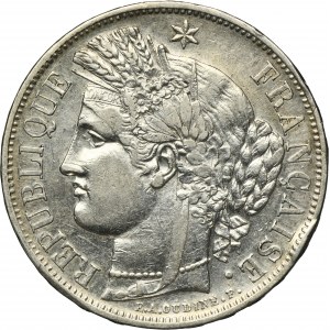 France, II Republic, 5 Francs Paris 1849 A