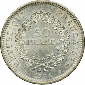 France, V Republic, 50 Francs Pessac 1974 - Hercules