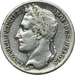 Belgium, Leopold II, 5 Francs Brussels 1834