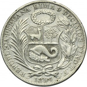 Peru, 1 Sol Lima 1894