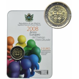 San Marino, 2 Euro Rzym 2008 - Europejski Rok Dialogu Międzykulturowego
