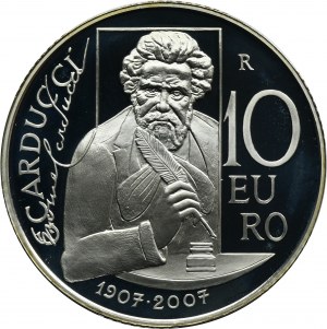 San Marino, 10 Euro Rome 2007 - Giosuè Carducci