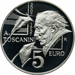 San Marino, 5 Euro Rzym 2007 - Toscanini