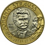 Austria, Second Republic, 50 Schillings Wiena 1999 - Johann Strauss