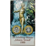 Autriche, Deuxième République, 50 Shillings Vienne 1999 - Johann Strauss