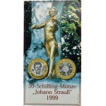 Austria, II Republika, 50 Szylingów Wiedeń 1999 - Johann Strauss