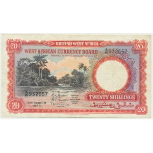 British West Africa, 20 Shillings 1953