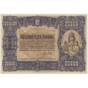 Hungary, 25.000 Korona 1922