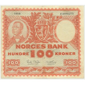 Norwegia, 100 koron 1958