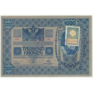 Jugosławia, 1.000 koron (1919) na 1.000 koron austrowęgierskich 1902