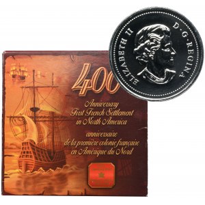 Canada, Elizabeth II, 1 Dollar Ottawa 2004 - First French Settlement in America