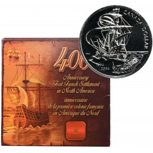 Canada, Elizabeth II, 1 Dollar Ottawa 2004 - First French Settlement in America