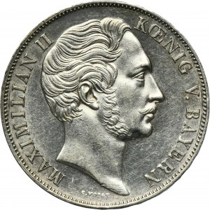 Germany, Kingdom of Bavaria, Maximilian II Joseph, 2 Gulden Munich 1855