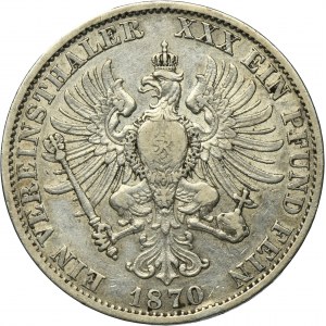 Allemagne, Royaume de Prusse, Guillaume Ier, Thaler Berlin 1870 A