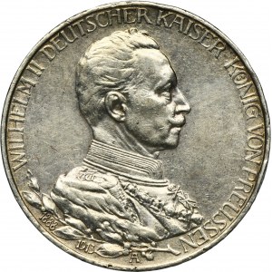 Niemcy, Królestwo Prus, Wilhelm II, 3 Marki Berlin 1913 A