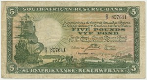 South Africa, 5 Pounds 1934 - English - Afrikaans