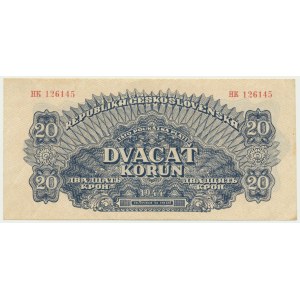 Tchécoslovaquie, 20 couronnes 1944