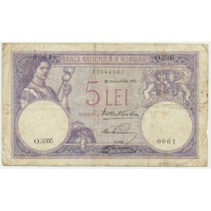 Romania, 5 Lei 1928