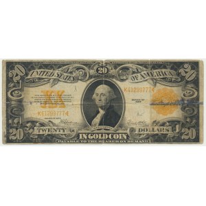 USA, Gold Certificate, 20 dolarów 1922 - Speelman & White -