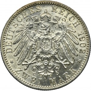 Germany, Baden, Friedrich I, 2 Mark Karlsruhe 1902 G