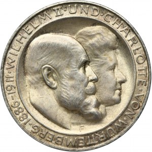 Niemcy, Królestwo Wirtembergia, Wilhelm II, 3 Marki Stuttgart 1911 F