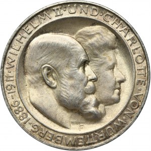 Germany, Kingdom of Württemberg, William II, 3 Mark Stuttgart 1911 F