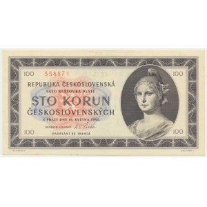 Czechosłowacja, 100 koron 1945