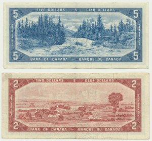 Kanada, 2-5 dolarů 1954 sada (2 kusy).