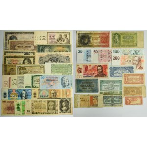 Czechosłowacja, zestaw banknotów (43 szt.)