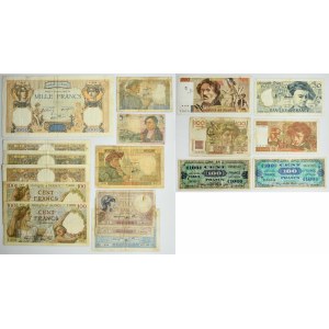 France, set of banknotes (18 pcs.)