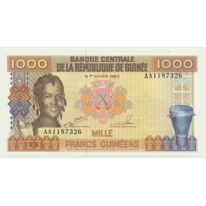 Guinea, 1.000 Francs 1985