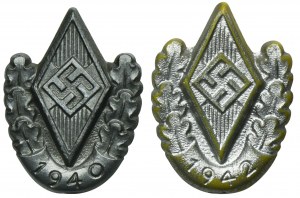 Germany, Third Reich, Hitlerjugend sports badge 1940 and 1942 (2 pcs.)