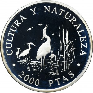 Spain, Juan Carlos I, 2.000 Pesetas Madrid 1994 - Doñana National Park