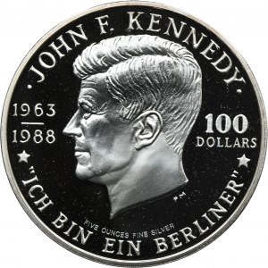 Niue Island, Elizabeth II, 100 Dollars Surrey 1988 - John F. Kennedy