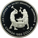 Canada, Elizabeth II, 1 Ottawa Dollar 1988 - Saint-Maurice Ironworks