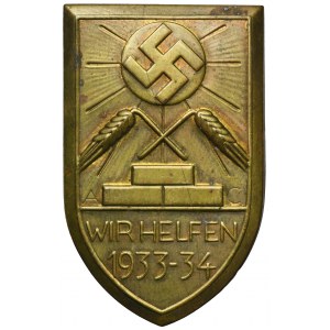 Germany, Third Reich, Badge WIR HELFEN 1933-1934