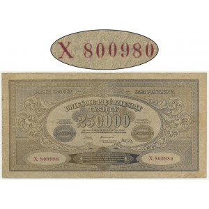 250,000 marks 1923 - X - RARE VARIETY