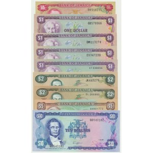 Jamaica, 50 Cents - 10 Dollars (1970-90)(9 pcs.)