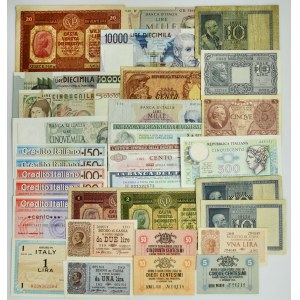 Włochy, zestaw banknotów (31 szt.)