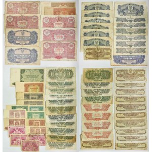 Set of PRL banknotes, 50 pennies - 1,000 zlotys 1944-47 (approx. 70 pieces).