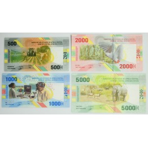 Central African States, set 500-5.000 Francs 2020 (4 pcs.)