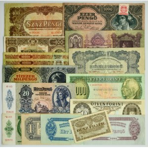 Group of Hungarian banknotes (16 pcs.)