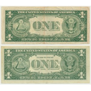 USA, Silver Certificate, 1 Dollar 1935-57 (2 pcs.)