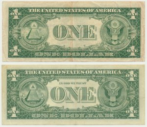 USA, Silver Certificate, 1 Dollar 1935-57 (2 pcs.)