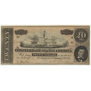 USA, Confederate States America, Richmond, 20 Dollars 1864