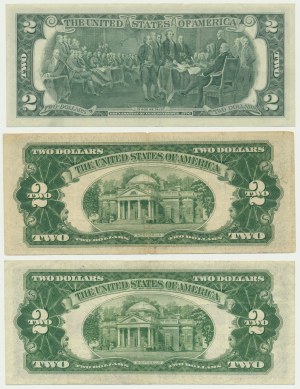 USA, $2 1953-76 (3 kusy).