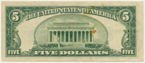 USA, Blue Seal, 5 Dollars 1934 - Clark & Snyder