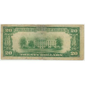 USA, Brown Seal, Minneapolis, 20 Dollars 1929 - Jones & Woods -